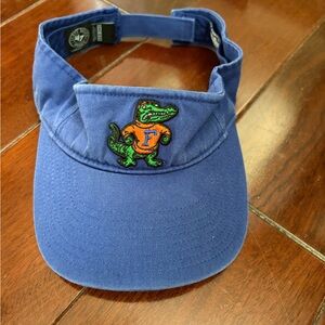 Blue and Green Cartoon Alligator Visor Hat